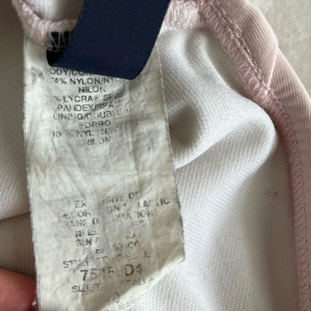 Anne Cole Light Pink Plunging Halter O-Ring One Piece Swimsuit Size 10